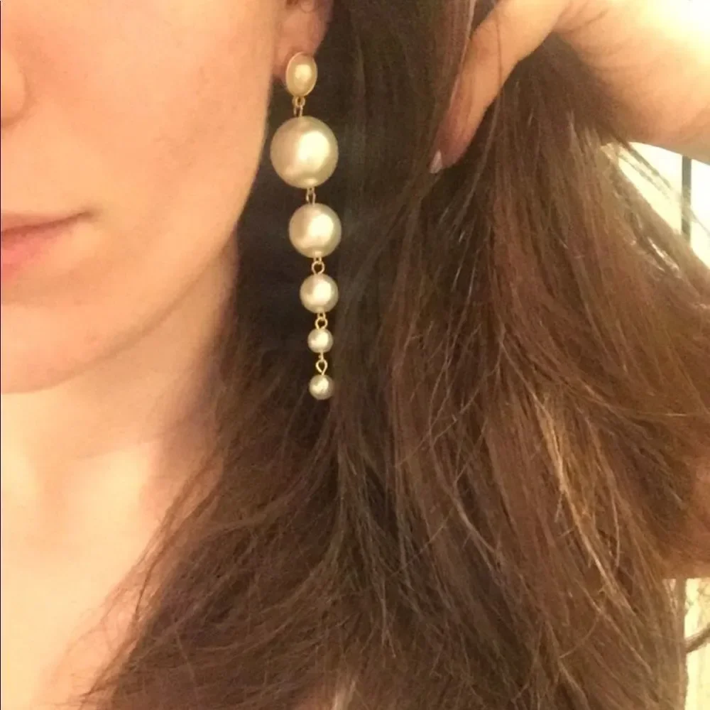 Long Pearl Earrings